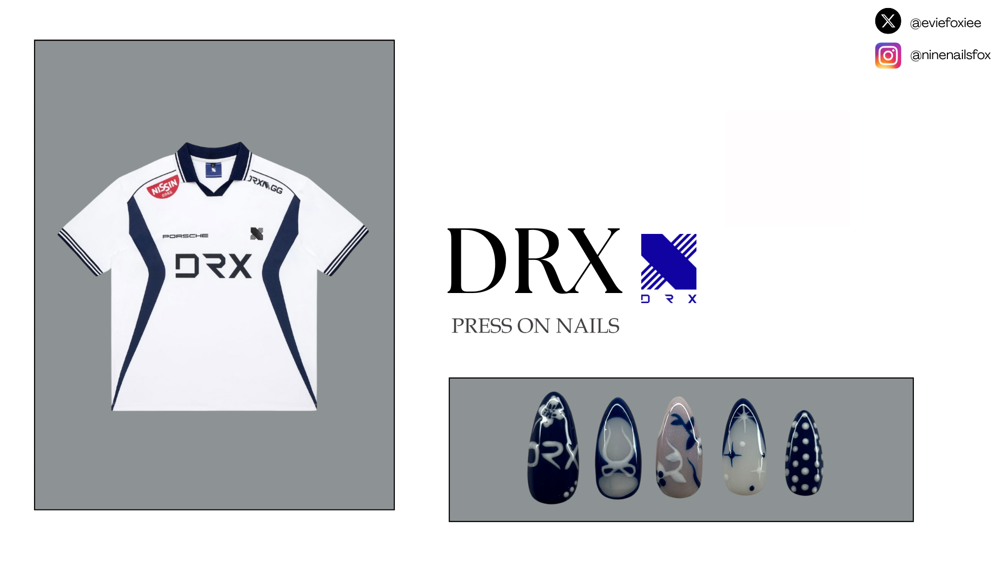 DRX Handmade Press On Nails - Valorant Champions Tour 2025