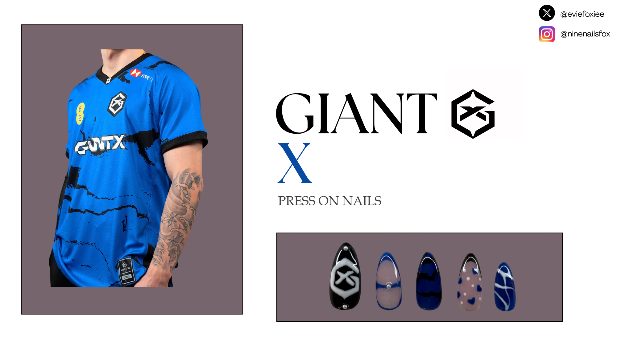 GiantX Handmade Press On Nails - Valorant Champions Tour 2025