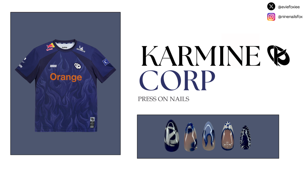 Karmine Corp Handmade Press On Nails - VCT 2025