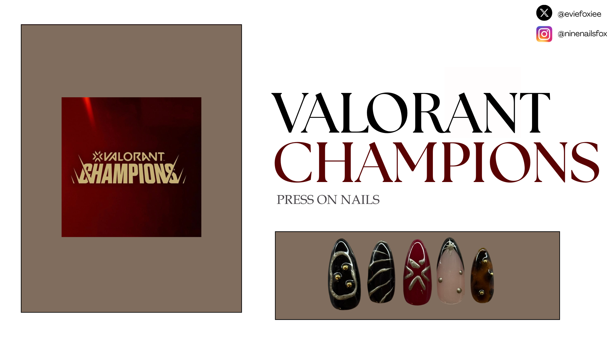 Champions Handmade Press On Nails - Valorant Champions Tour 2025